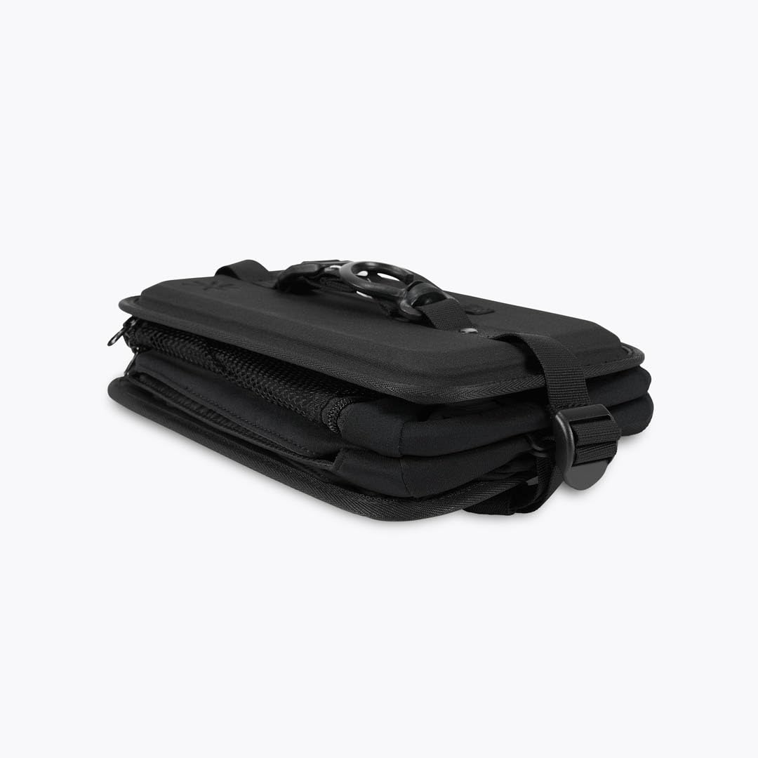 Tropicfeel Szafa w kolorze czarnym, podróżny system garderoby/organizer na ubrania, pasuje do każdego plecaka lub torby o wymiarach 60 cm x 28 cm x 18 cm, wiszący organizer podróżny (cały czarny)