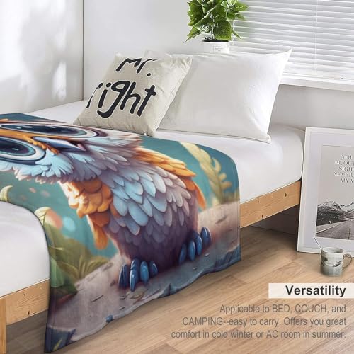 Manta de búho multiusos para cama de matrimonio y sofás grandes 7