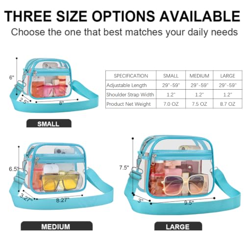 Image of USPECLARE Clear Bag for Stadium Events Clear Sports Fan Handbags Purses