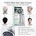 PYEONAN Hypoallergenic Hair Dye Cream,Natural Plant Extract Without Bleaching, Easy Comb to Cover Gray Coverage Ammonia Free All Hair Types 2.8Oz. /80g (Natural Black, 1 Count)