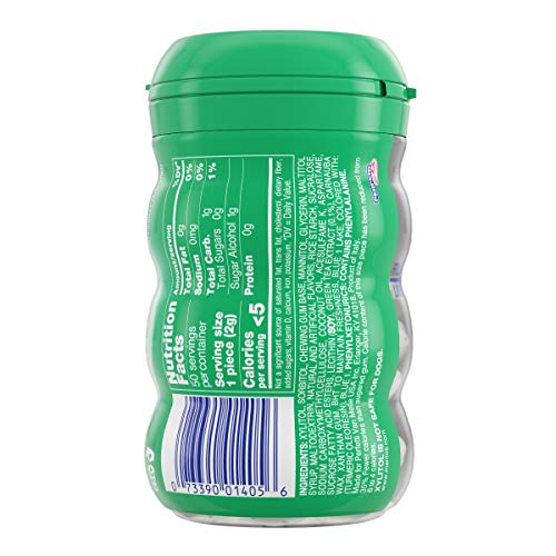 Mentos Pure Fresh Sugar-Free Chewing Gum With Xylitol, Spearmint, 50 Piece Bottle #TOP1