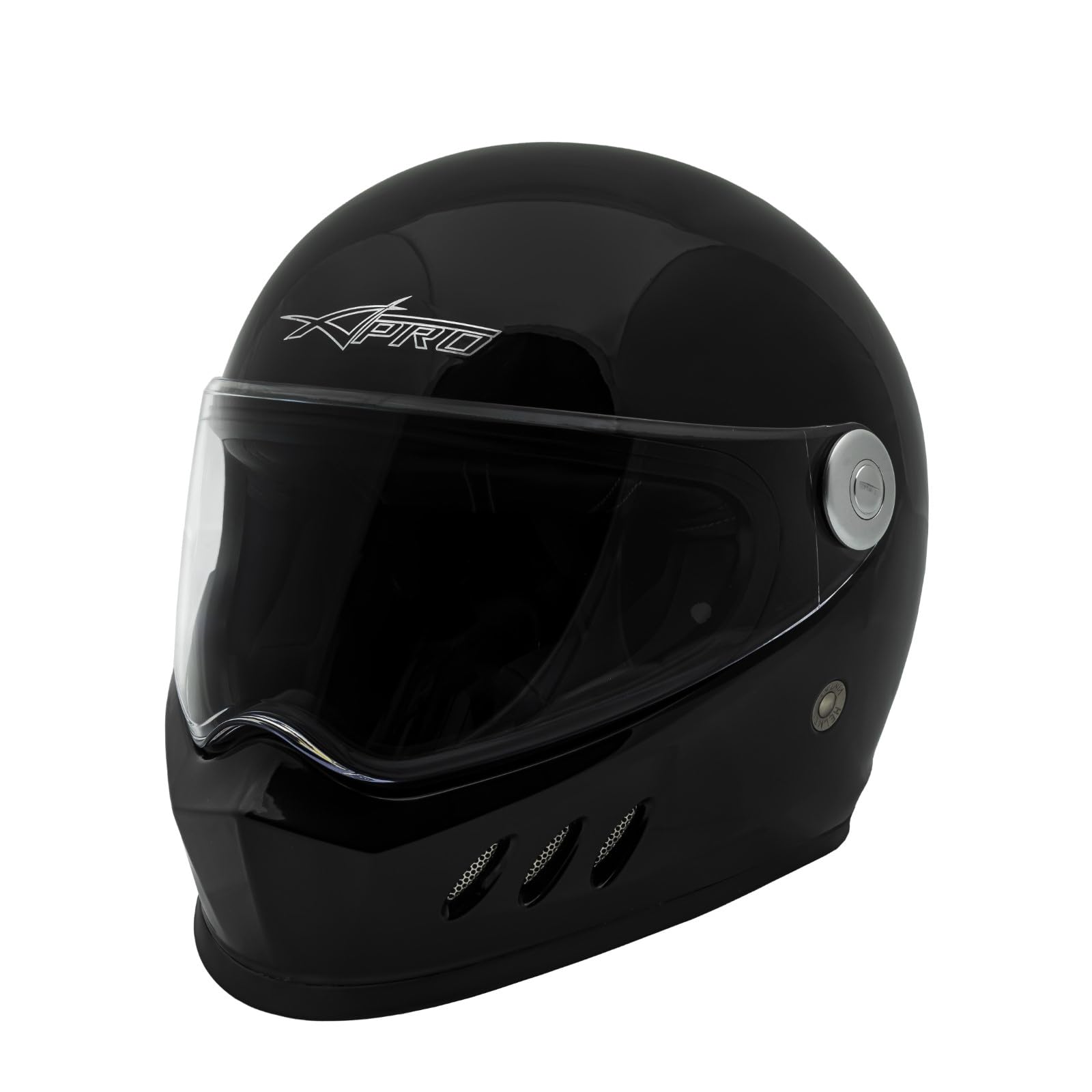 A-Pro Casco Integrale Moto Professionale Visierino Anti Graffio Touring Nero L