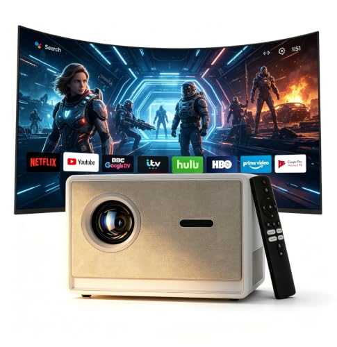 Maypug Outdoor-Projector-4K with WIFI and Bluetooth-35000 Lumens Brightness/Built-in APPs,3 Years...