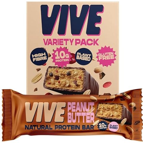 Vive Natural High Protein Vegan Bars Variety Pack Cover