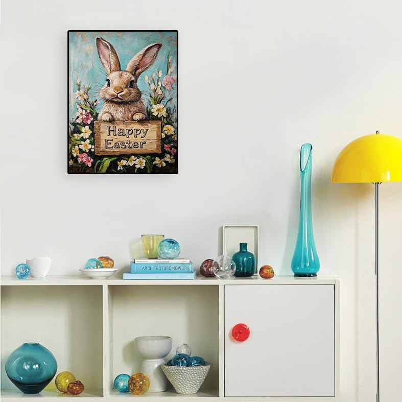 Image of Easter Day Rabbit Stamped Cross Stitch Kit for Beginner Adult Cross Stitch | Needlepoint Counted Cross Stitch Embroidery Kits for Adults 11CT Dimensions Counted Cross Stitch Patterns Arts Craft Kits