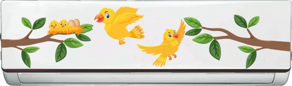 Image of ' yellow Birds'' AC Sticker (96 cm x30 cmx 24 cm)