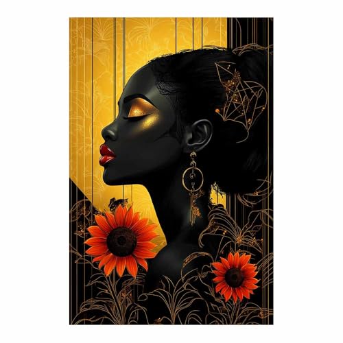 Affiches de tournesols jaunes pour sublimer les murs des couloirs et de la chambre à coucher