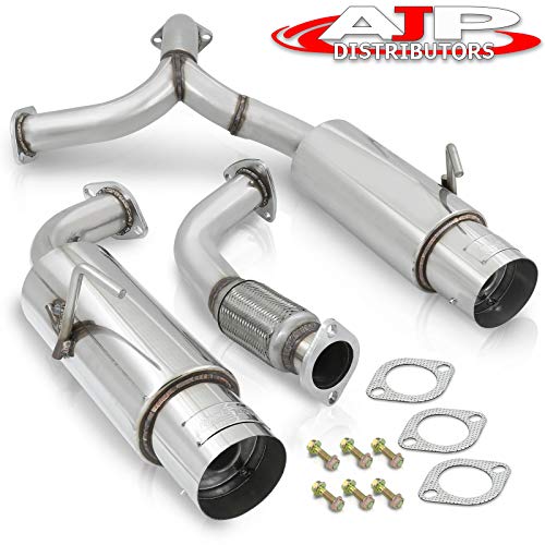 AJP Distributors Performance Replacement Drift Track High Racing 2.5" Piping Catback Exhaust Dual