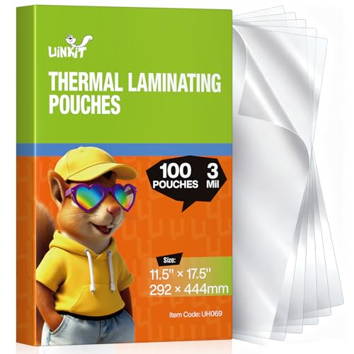 Uinkit Thermal Laminating Pouches 3Mil 11.5x17.5 Inches A3 Laminating Sheets for Extra Protection for Sealed A3 11x17 Photo and documents 100 Sheets Pack, Clear. (100, 11.5x17.5"-A image 3