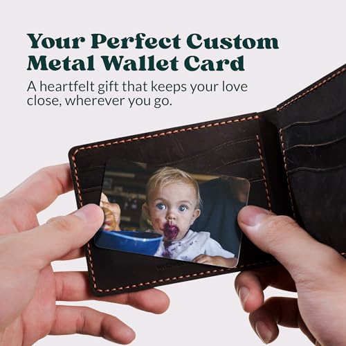 Personalized Wallet Card with Picture: Engraved Metal Insert for Husband, Dad & Men - Ideal for Father's Day, Military Deployment & Anniversary2