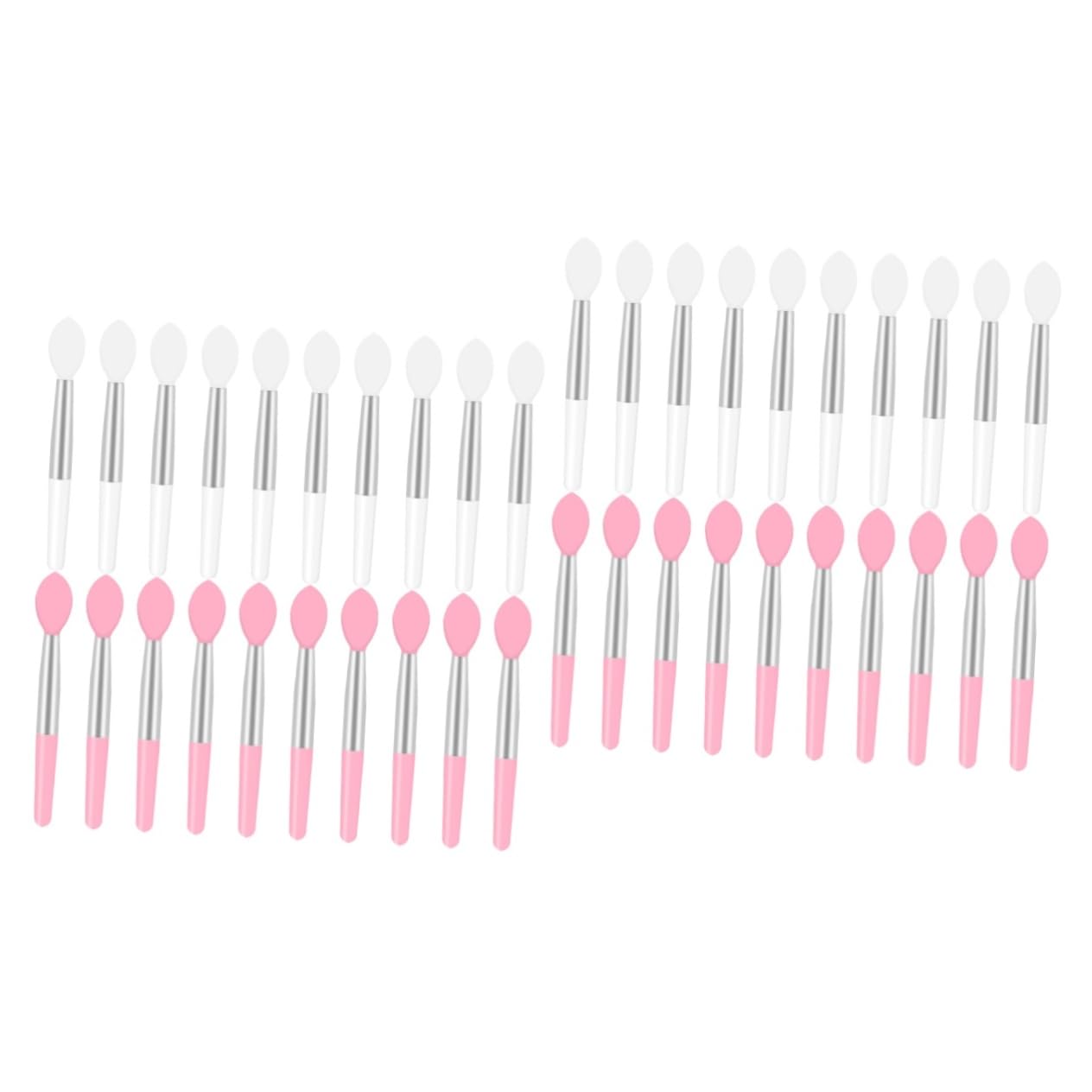 HONMEET 2sets Cosmetic Lipstick Brush Set Makeup Lip Brush Lipstick Lip Mask Applicator Micro Silicone Makeup Tools 20pcs*2