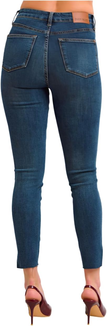 Judy Blue High Rise Tummy Control Step Hem Skinny Jeans - Image 3