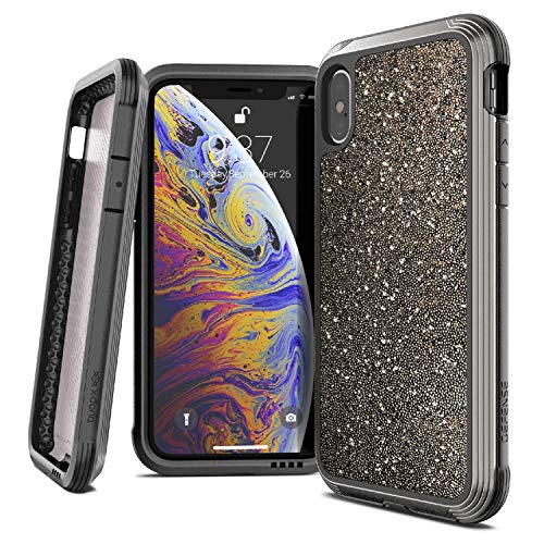 Xdoria Defense Lux Glitter - Carcasa para Apple iPhone X, Color Negro