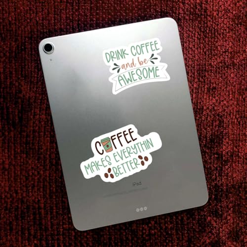 Image of Zesta Aesthetic Stickers for Laptop /Waterproof Anime Decal for Books /Vinyl Sticker for Fridge /Easy to Use Korean Car Sticker Kawaii Cute Stickers (Coffee Lover)-Self-Adhesive
