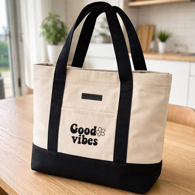 Image of The Purple Tree Cotton Tote Bags for Women (pack of 1) Women Tote Bag, Eco Friendly Tote Bag, Reusable Tote Bag, Shopping Bag, College Bag