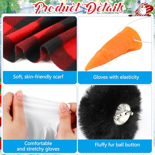 Beipegin Schneemann Kostüm Damen,Kostüm Schneemann Tutu Rock Hut Schal Bommeln Karottennase Weihnachtskostüm Faschingskostüme Snowman Karneval Lustige Kostü