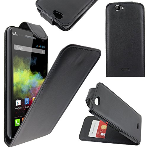 ebestStar - Coque Compatible avec Wiko Rainbow, Rainbow 4G Etui Housse PU Cuir Rabat Flip, Noir [Appareil: 146 x 74 x 10mm, 5.0'']