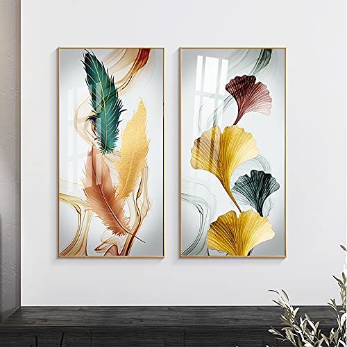 Toile affiche ginkgo pour habiller les grands murs vides du salon avec élégance