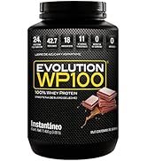 EVOLUTION. Proteína de Suero de Leche, WP100, Whey Protein, 1400 Gramos (Sabor Chocolate)