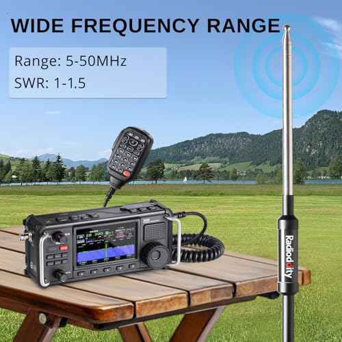 Antenne HF Radioddity HF-009 verticale multibande à bas SWR pour trafic radio portable - 6