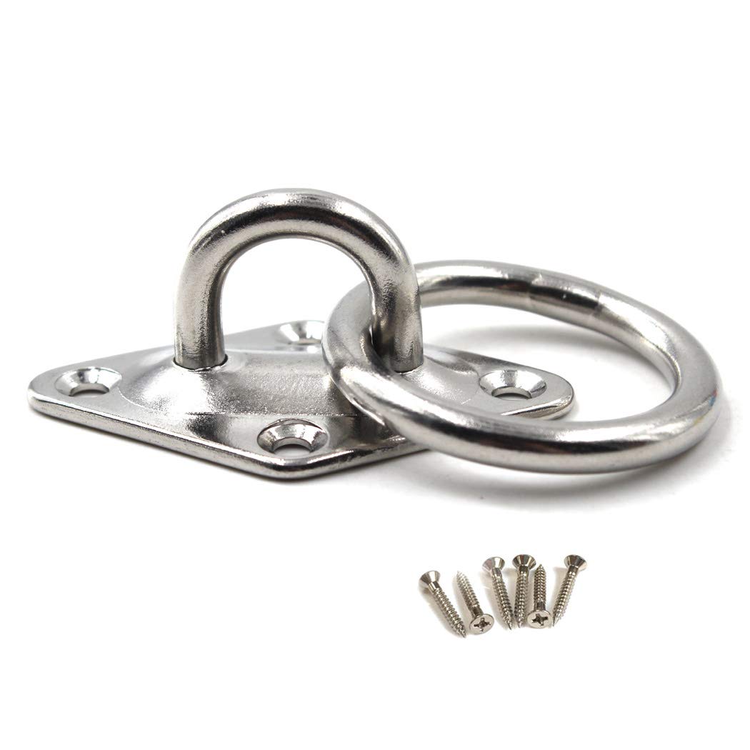 M12 Ceiling Hook Pad Eye Plate 304 Stainless Steel Wall Mount Hook