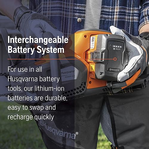 Husqvarna Power Axe 350i Cordless Electric Chainsaw, 18 Inch Chainsaw with Brushless Motor and Quiet Superior Cutting Power, 40V Lithium-Ion 7.5 Ah Battery and Charger Included. 970601202