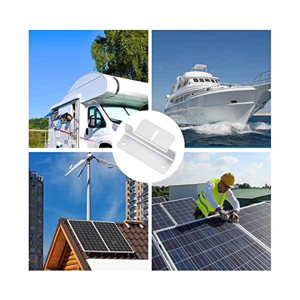 Solarmodul Halterung Solarpanel Halterung für Solarmodule Befestigung Solar Panel Montagehalterungen aus Aluminiumlegierung für Wohnmobile Boote Dach Holzrahmen Wand 4 Stück – Bild 4