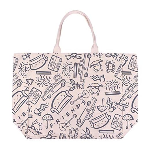 CERDÁ LIFE'S LITTLE MOMENTS 2100003324, Bolsos de Tela de Friends con Licencia Oficial Warner Bros para Mujer, Beige
