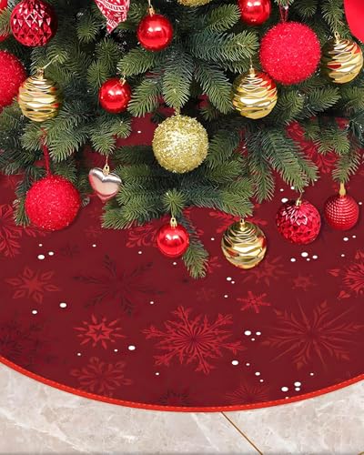 Mateju Weihnachtsbaumdecke rund 120 cm, Rot Weihnachtsbaum Teppich mit...