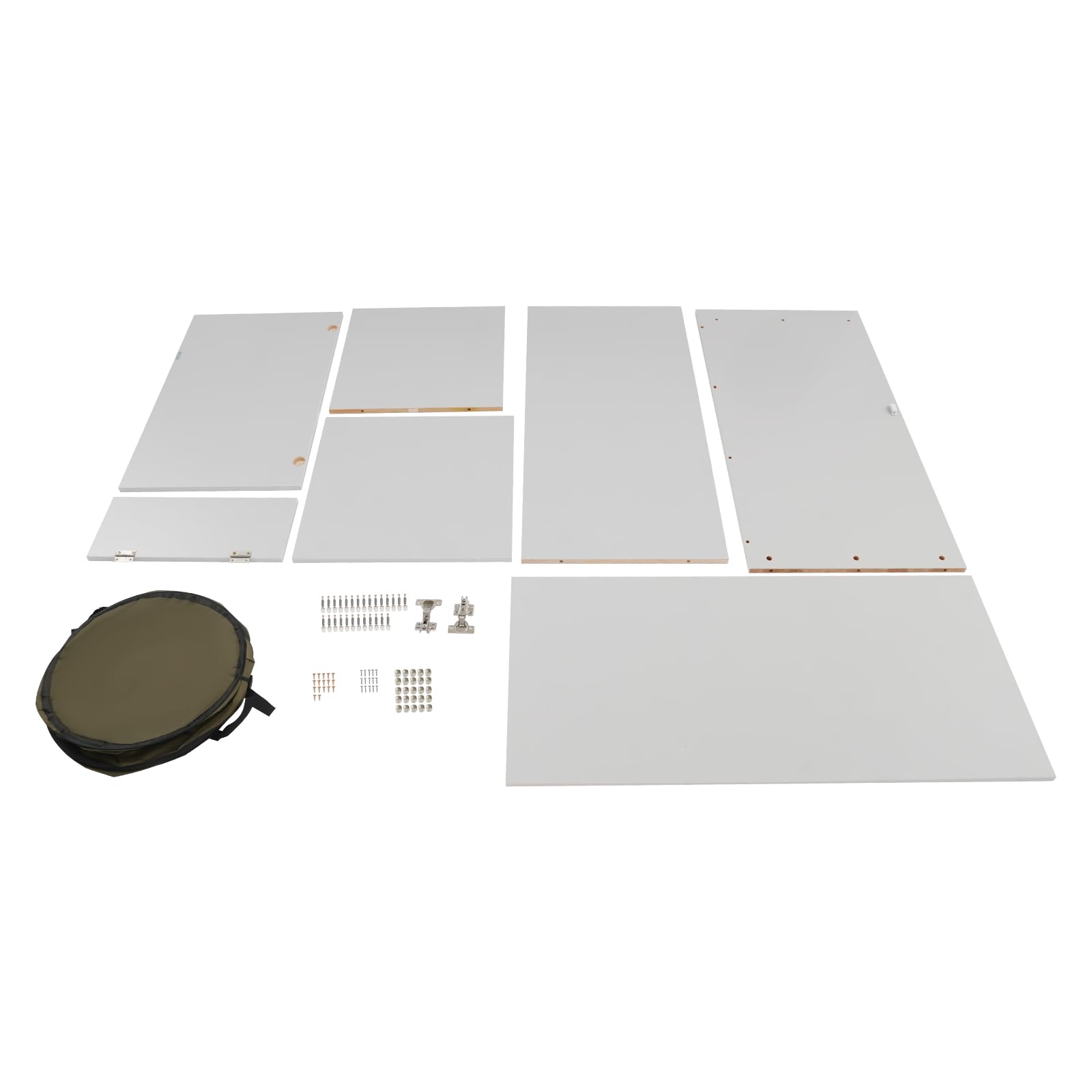 Cubo de basura de madera, cubo de basura comercial con bolsa de basura plegable, 22 x 22 x 46 pulgadas, cubo de basura de restaurante para oficinas y cafeterías, carga total 50 kg (plata)