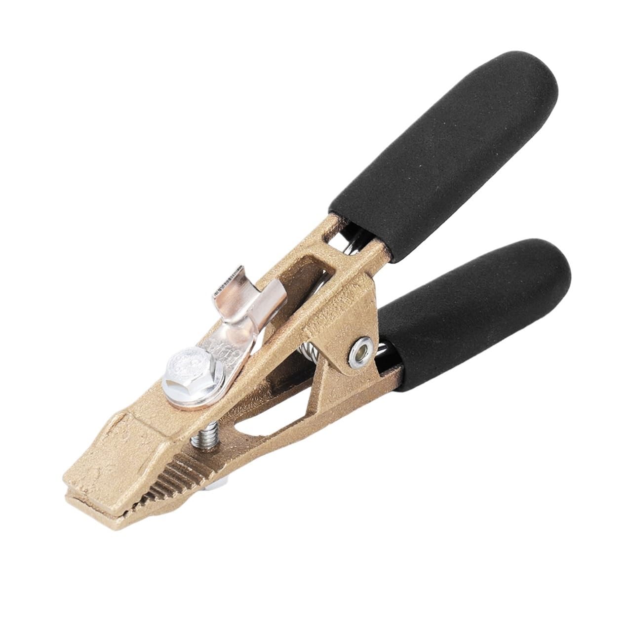 Vayeodeyu Black Welding Ground Clamp A Shape Earth Wire Clamp Brass 260A Argon Arc Multicolor(Black)