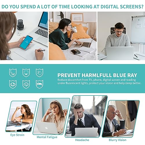 Image of Pro Acme Blue Light Blocking Glasses for Women Men Classic Square Frame Clear Lens Glasses for Computer
