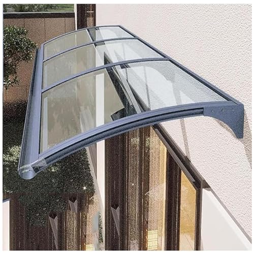 Auvent pour porte d'entrée aluminium pour rester au sec devant sa maison