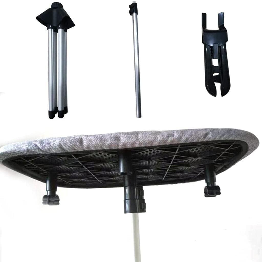 Mini ASSE da Stiro Pieghevole Verticale in Piedi/Seduto ASSE da Stiro Portatile L'asse da Stiro Portatile con Gancio può Regolare L'altezza Installazione Semplice
