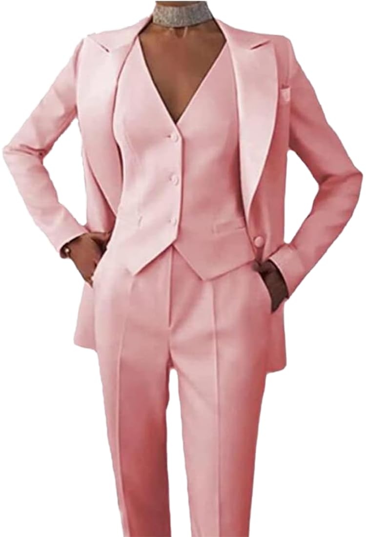 Leader Beauty Women's 3-Piece Office Lady Blazer Vest & Pants Business Suit