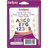 Sculpey Flexible Push Clay Mold, Letters and Numbers