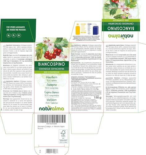 Weißdornpräparate Naturalma – Crataegus oxyacantha Blüten und Blätter