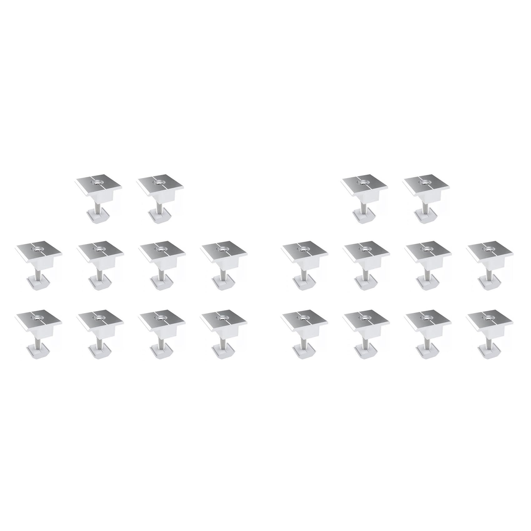20Pcs Solar Clamp Adjustable Solar Panel Bracket Clamp Wide Photovoltaic Support for Solar Panel System 30mm