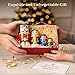 AMOR PRESENT Nutcracker Nesting Dolls, 5pcs Russian Matryoshka Dolls Christmas Nutcracker Figures Handmade Wooden Set