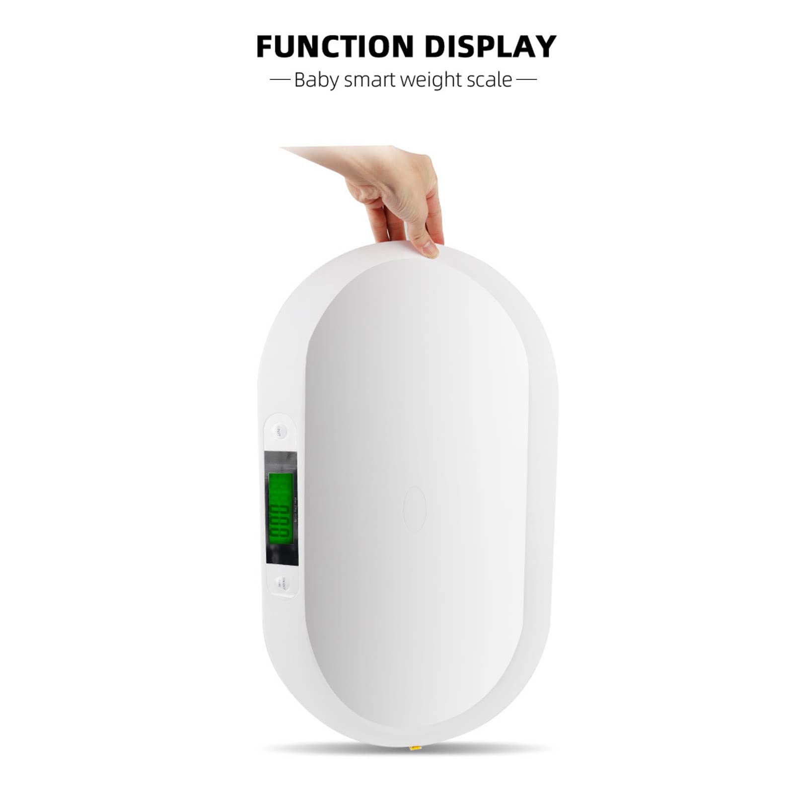 VGEBY Waga dla Niemowląt i Małych Dzieci, Cyfrowa Wielofunkcyjna Waga z Automatycznym Blokowaniem, funkcją Tarowania, Dużym Wyświetlaczem LCD, 44lb