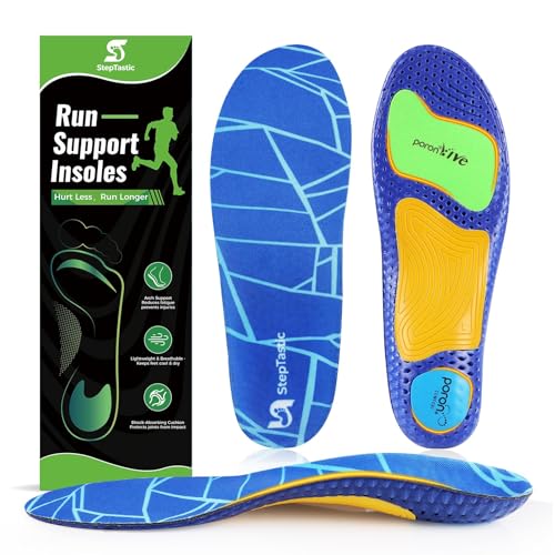 StepTastic Running Insoles with Dynamic Arch Support, Comfortable Shoe Inserts for Running Shoes,...