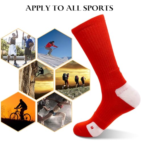 Basketball Socks Cushioned Athletic Crew Socks Thick Compression Sports Socks for Men & Women2