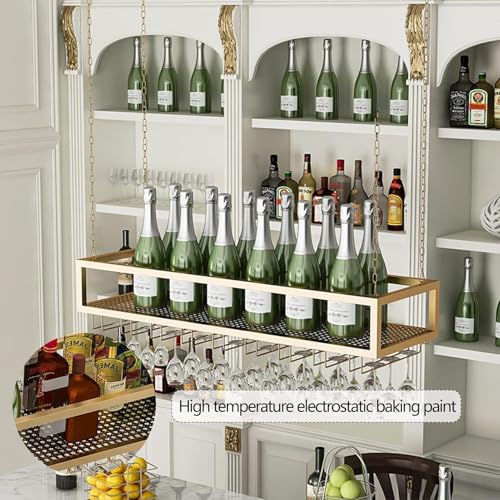 Étagère à vin avec support de verres pour libérer vos plans de travail encombrés - 6
