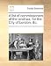 A List of Commissioners of the Land-Tax, for the City of London, &c. - Multiple Contributors
