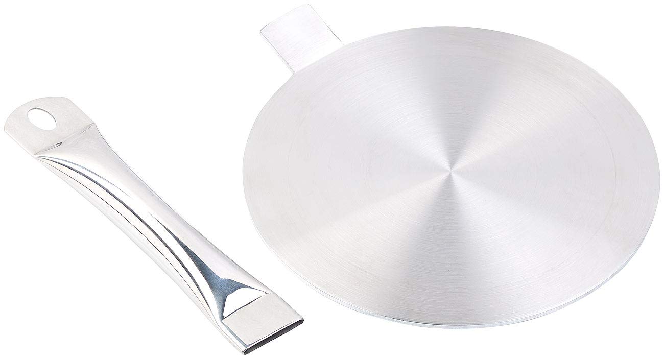 Rosenstein & Söhne Padelle da chef - adattatore induzione: Universale- Piastra adattatrice per piani cottura a induzione, Ø 20 cm, velocemente caldo, per tutti i tipi di pentole (piastra a)