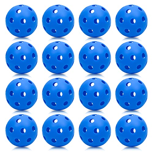 Bac-kitchen 16 Pack 2.83 Inch Plastic Baseballs Pickleball,Plastic Training Balls Lightweight Hollow Softballs with Drawstring Bag for Hitting Indoor Outdoor(Blue)