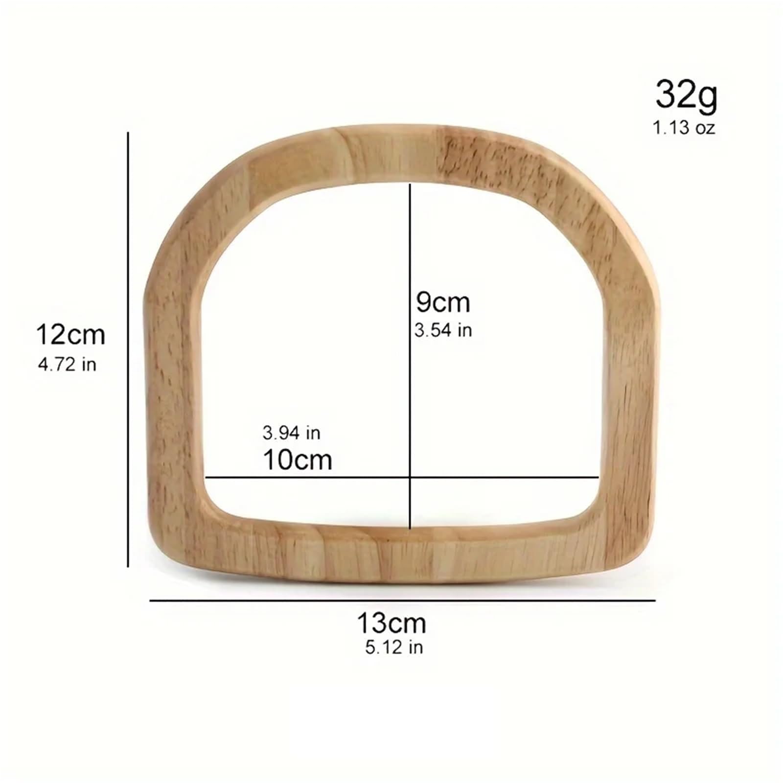 MRKU Asa de Madera para Bolso, Accesorios para Bolsos, Manualidades, Bricolaje, 2 Piezas, Repuesto de Paja Tejida para Manualidades