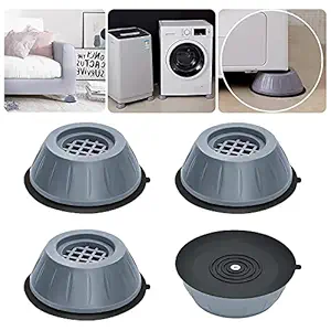 Green Tales Washing Machine Feet Pads, Anti-Vibration Pads, Washer and Dryer Anti-Vibration Pads with Suction Cup Anti Walk Pads Shock Absorbed (Pack of 4) (Washing Machine Feet Pad)