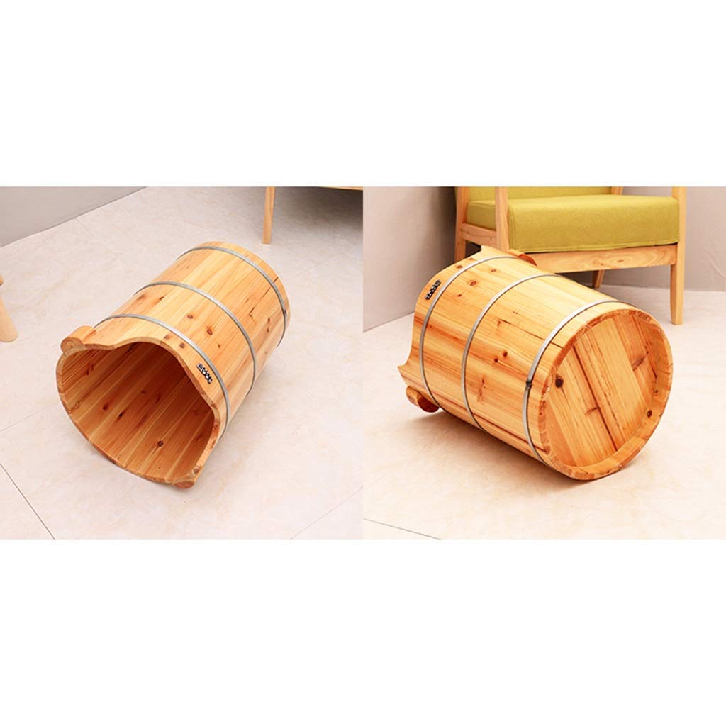 Fußwaschbecken für den Haushalt, Fußwascheimer aus Holz, Sauna-Fußbad, Fußbad aus Zedernholz, Fußwaschfass zur Linderung von Schmerzen und Ermüdung (Farbe : 1), Shiatsu-Massage