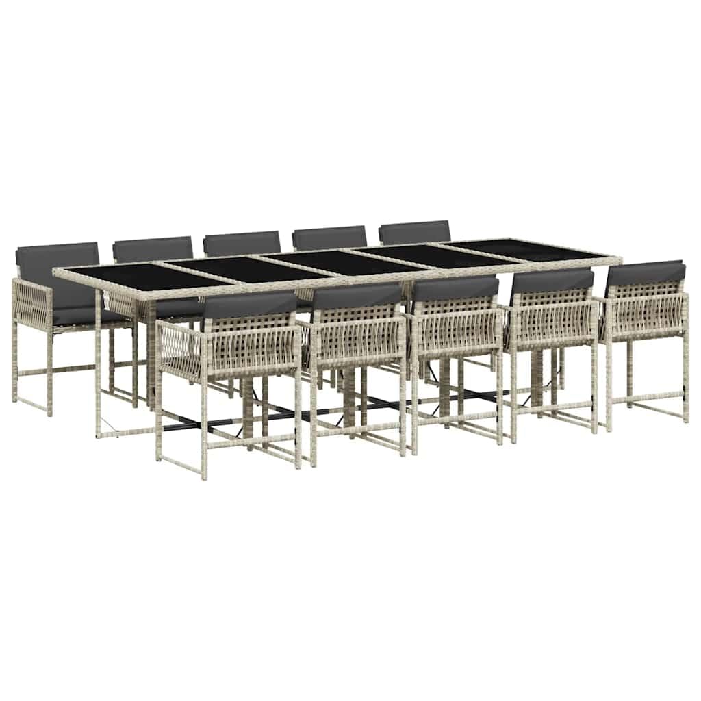 Ensemble de jardin 5 pièces en polyrotin avec coussins lavables pour un entretien facile